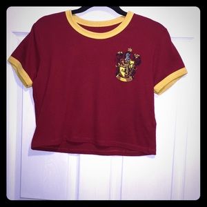 Harry Potter crop top shirt red